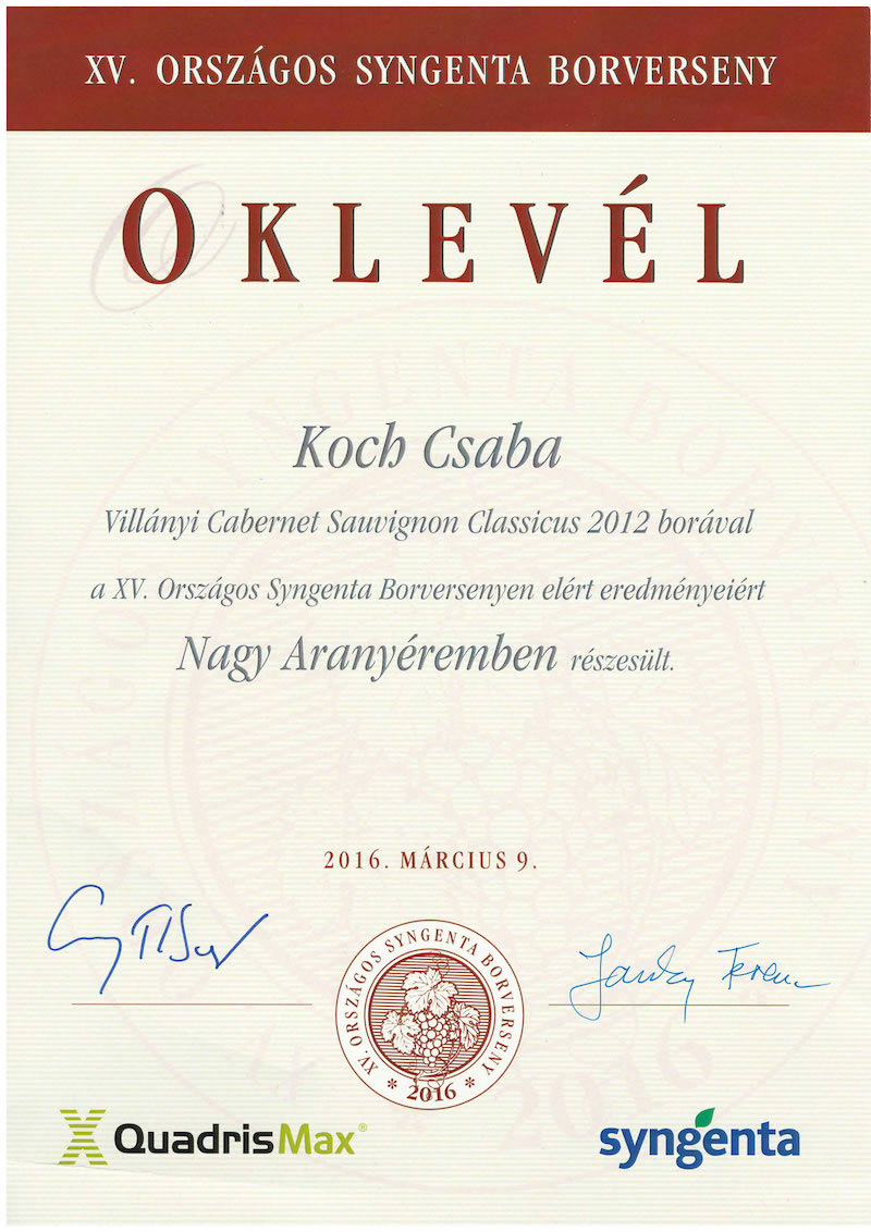 XV. Orsz&aacute;gos Syngenta Borverseny Si&oacute;fok