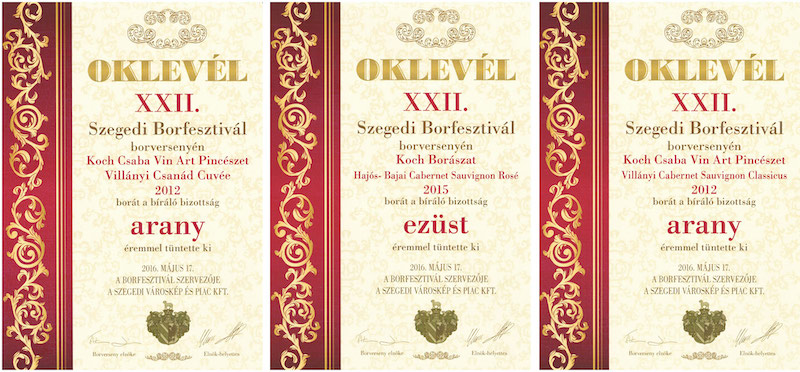 XXII. Szegedi Borfesztiv&aacute;l eredm&eacute;ny