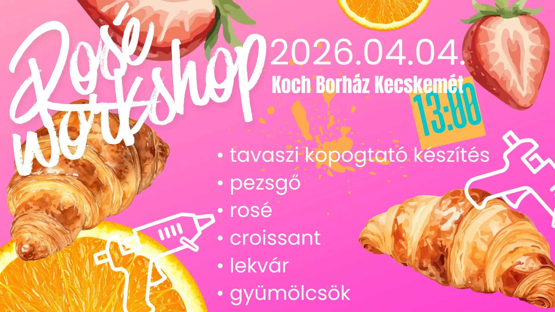 Rosé Workshop – kopogtató dekor és borkóstoló